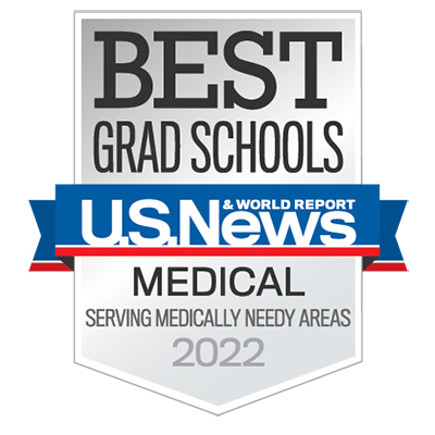 Badge for US News & World Report Best Grad Schools 2022 - Serving Medically Needy Areas