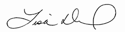 Signature of Lisa R. David, chair of plastic and reconstructive surgery