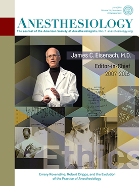 James Eisenach - Anesthesiology Cover