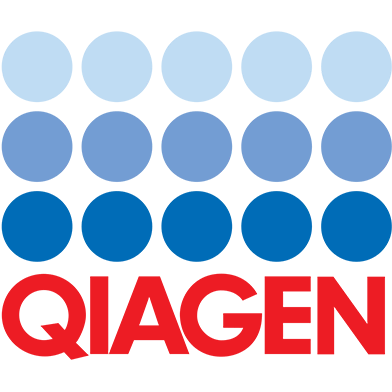 A blue and red logo for Qiagen.